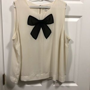 F21+ Cream Bow Blouse